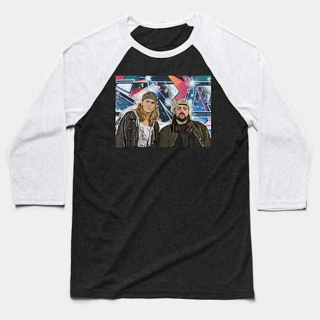 jay and silent bob pop art Baseball T-Shirt by PrintstaBee